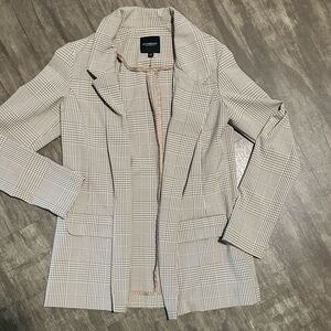 Liverpool Beige Checkered Blazer fall winter classic office